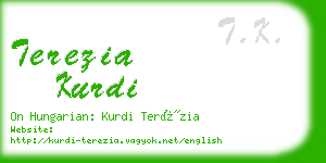 terezia kurdi business card